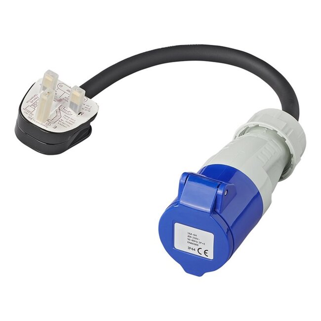 ProPlus Verloopkabel - 40 cm - UK stekker naar CEE - IP44 - Camping en boot