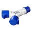 ProPlus 2-weg splitter - spatbestendig - 16A - IP44 - 230V - 3-polig