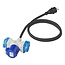 ProPlus Verloopkabel - 3 weg - 150 cm - Schuko naar CEE en 2x Schuko - IP44