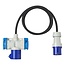 ProPlus Verloopkabel - 3 weg - 150 cm - CEE stekker naar CEE en Schuko WCD