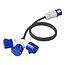 ProPlus Verloopkabel - 3 weg - 150 cm - 3 x 1.5 mm² - CEE stekker naar 3 CEE contrastekkers