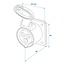 ProPlus Wandcontactdoos opbouw - 16A - IP44 - 230V - 3-polig - Spatbestendig