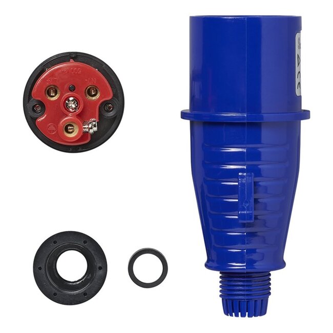ProPlus Spatbestendige CEE-stekker - 16A - 230V - 3-polig - IP44