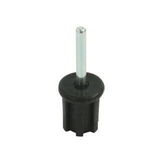 ProPlus Tentstokdop - Ø 25 mm - met metalen pin - zwart/zilver ProPlus Tentstokdop - Ø 25 mm - met metalen pin - zwart/zilver