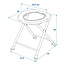 ProPlus Opvouwbaar reistoilet - compact en lichtgewicht - 40 x 37,5 x 43 cm - zwart/wit
