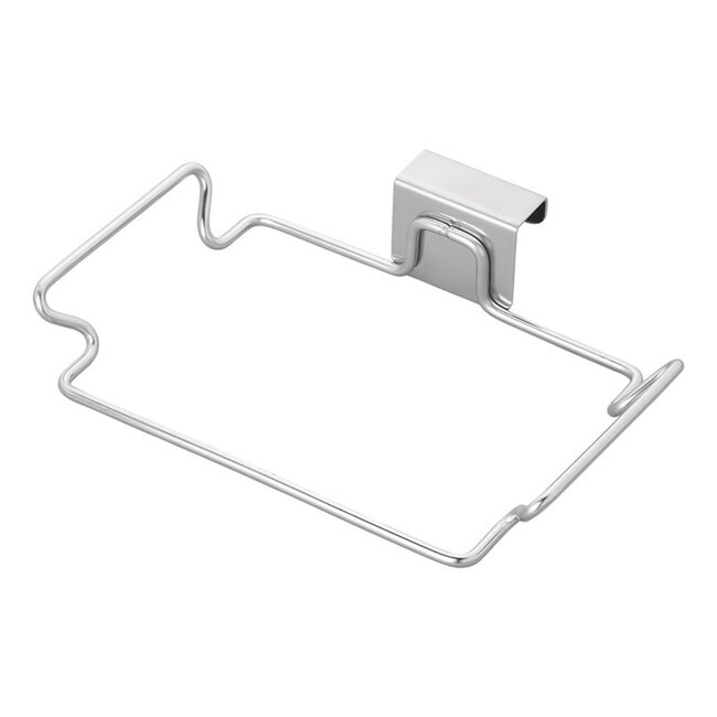 ProPlus Vuilniszakkenhouder - Deurbevestiging - RVS - 22,5 x 14,3 cm - Voor binnen en buiten