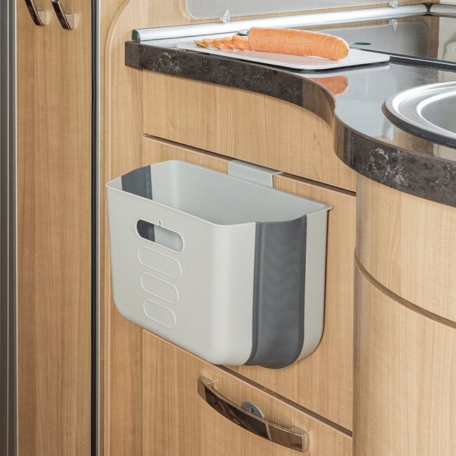 ProPlus Opvouwbare afvalbak - 6 liter - Compact en ideaal voor caravan en camper - Grijs