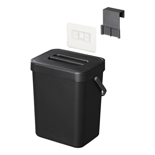 ProPlus Compacte afvalbak met deksel - 5 liter - zwart - ideaal voor caravan en camper