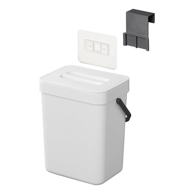 ProPlus Compacte afvalbak met deksel - 3 liter - wit - ideaal voor caravan en camper