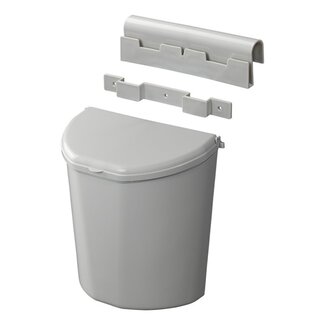 ProPlus Afvalbak met deksel - 10 liter - grijs - ideaal voor caravan en camper