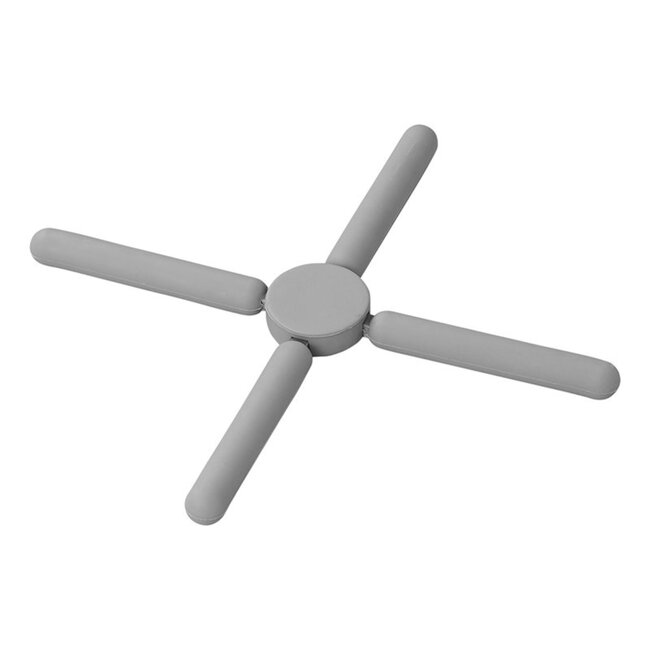 ProPlus Opvouwbare onderzetter - hittebestendig - siliconen en nylon - Ø 22 cm - grijs