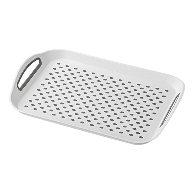 ProPlus Handig dienblad - anti-slip - kunststof - 39,5 x 28,5 cm - wit