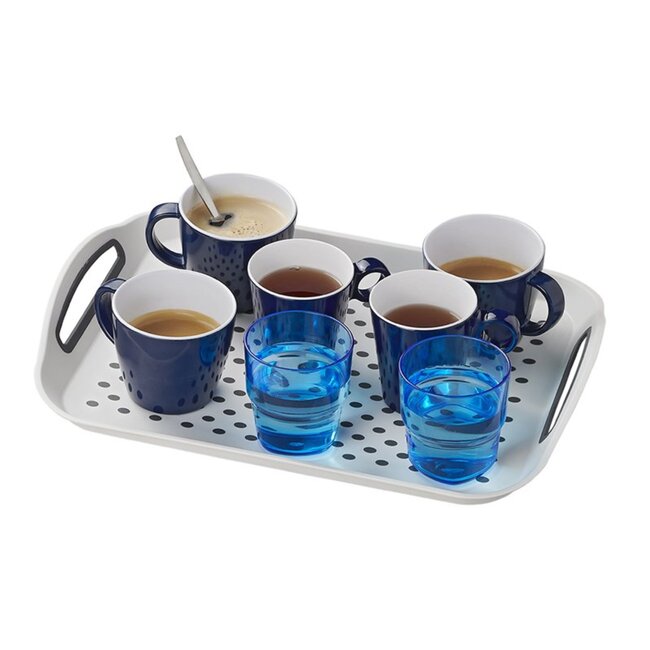 ProPlus Handig dienblad - anti-slip - kunststof - 39,5 x 28,5 cm - wit