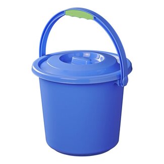 Pro Plus Emmer met Deksel - 9 liter - Blauw