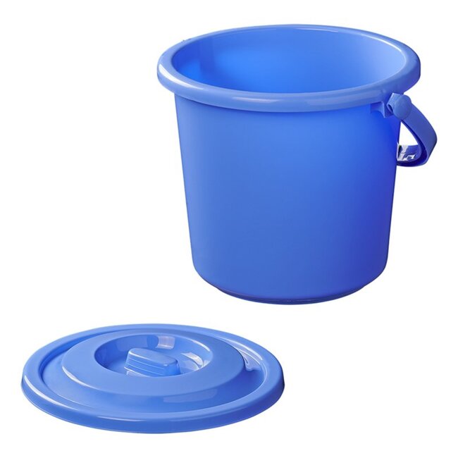 ProPlus Blauwe emmer met deksel - 9 liter - veelzijdig gebruik