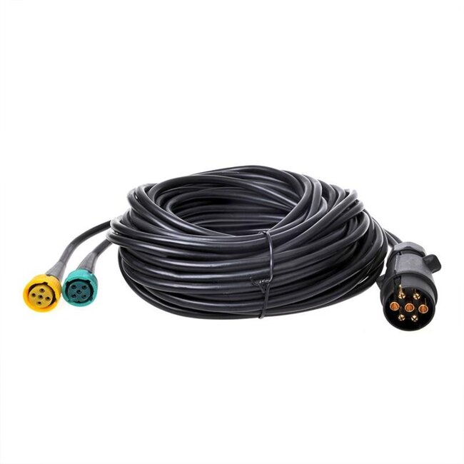 ProPlus Kabelset - 9 meter - 7-polige stekker naar 2x 5-polige connectoren