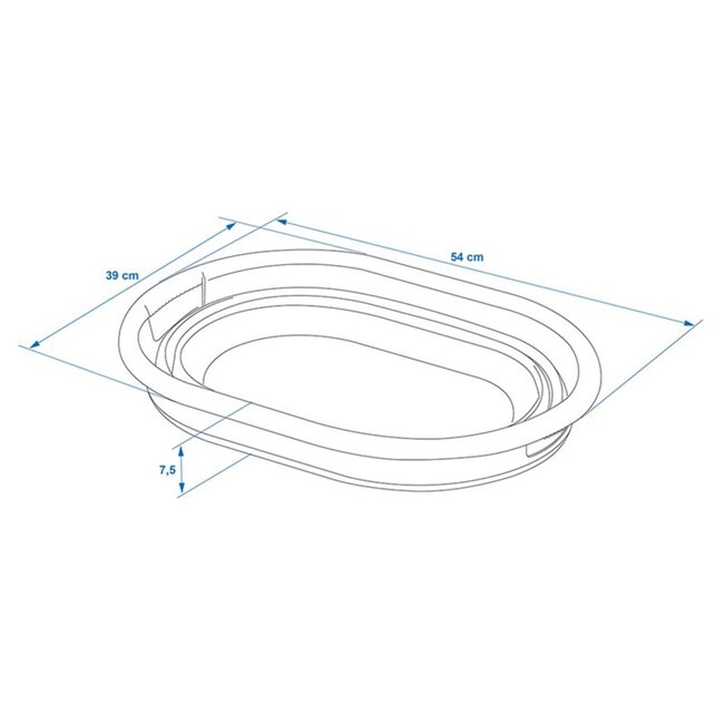 ProPlus Opvouwbare wasmand - 17 liter - blauw/grijs - ruimtebesparend - ideaal voor camping en thuis