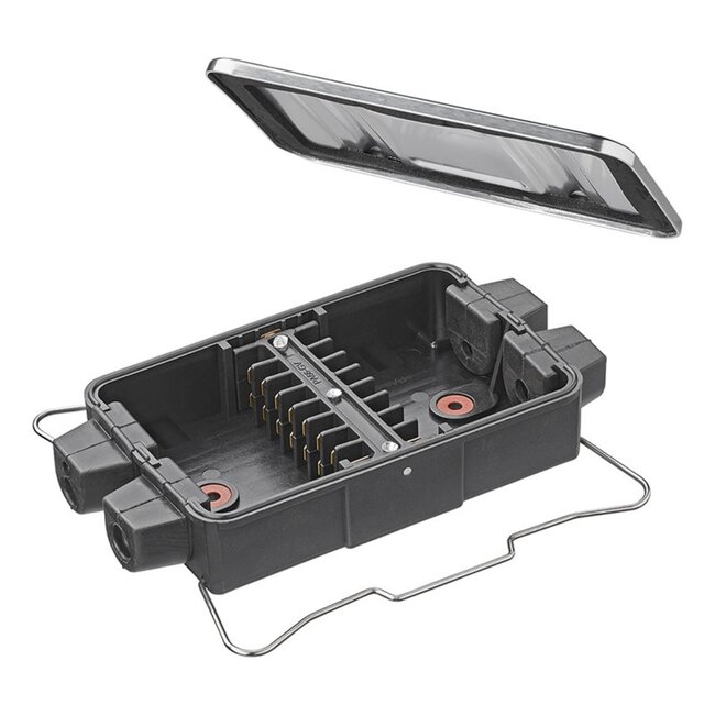 ProPlus Kabelverbindingsdoos - 8-polig - Waterdicht - Zwart - Kunststof