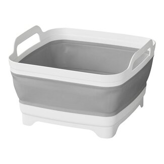 ProPlus Opvouwbare afwasteil met afvoerstop - 30 x 30 x 20 cm - Compact en ruimtebesparend ProPlus Opvouwbare afwasteil met afvoerstop - 30 x 30 x 20 cm - Compact en ruimtebesparend