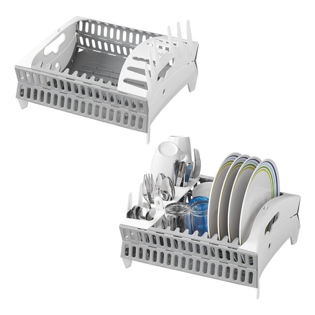ProPlus Opvouwbaar afdruiprek - Kunststof - Compact - 34,5 x 30 x 18,5 cm - Geschikt voor 9 borden