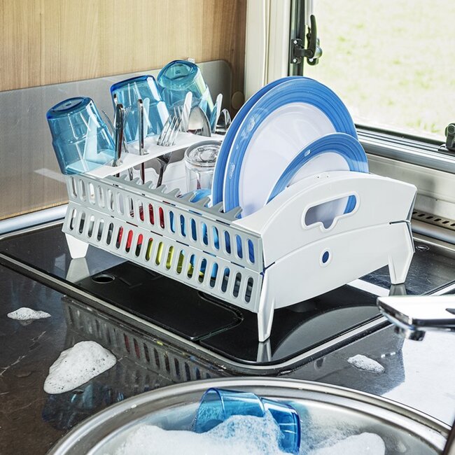 ProPlus Opvouwbaar afdruiprek - Kunststof - Compact - 34,5 x 30 x 18,5 cm - Geschikt voor 9 borden