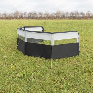 ProPlus Opblaasbaar windscherm - 5 panelen - UV-bescherming - 840 x 140 cm