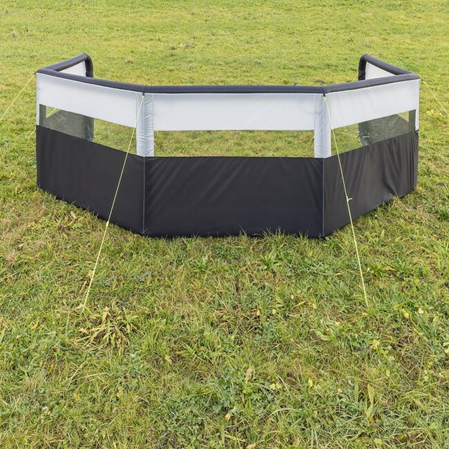 ProPlus Opblaasbaar windscherm - 5 panelen - UV-bescherming - 840 x 140 cm