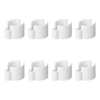 ProPlus Kabelclip set - kunststof - voor buizen Ø 22-32 mm - wit - 8 stuks ProPlus Kabelclip set - kunststof - voor buizen Ø 22-32 mm - wit - 8 stuks