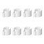 ProPlus Kabelclip set - kunststof - voor buizen Ø 22-32 mm - wit - 8 stuks