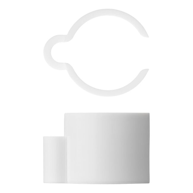 ProPlus Kabelclip set - kunststof - voor buizen Ø 22-32 mm - wit - 8 stuks