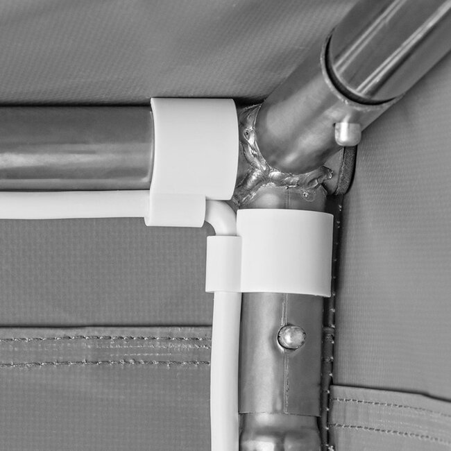 ProPlus Kabelclip set - kunststof - voor buizen Ø 22-32 mm - wit - 8 stuks