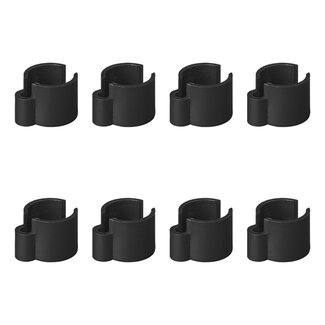 ProPlus Kabelclip set - kunststof - voor buizen Ø 22-32 mm - zwart - 8 stuks