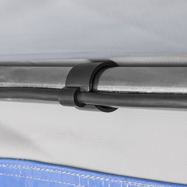 ProPlus Kabelclip set - kunststof - voor buizen Ø 22-32 mm - zwart - 8 stuks