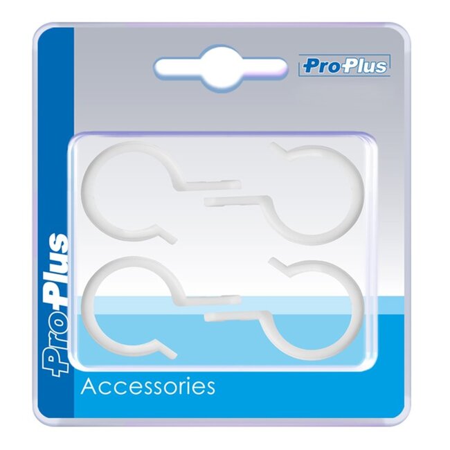 ProPlus Tentclip met sleuf - Kunststof - Voor buizen Ø 20-25 mm - Wit - Set van 4