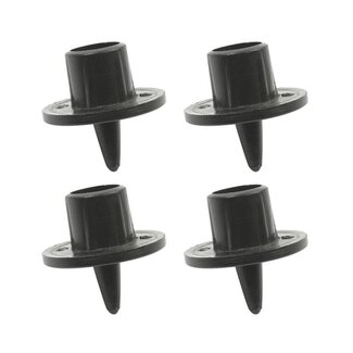 ProPlus Puntdoppen - Kunststof - Ø 22 mm - Zwart - 4 stuks ProPlus Puntdoppen - Kunststof - Ø 22 mm - Zwart - 4 stuks