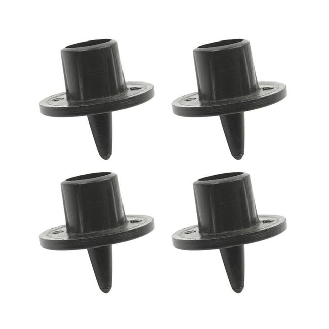 ProPlus Puntdoppen - Kunststof - Ø 22 mm - Zwart - 4 stuks