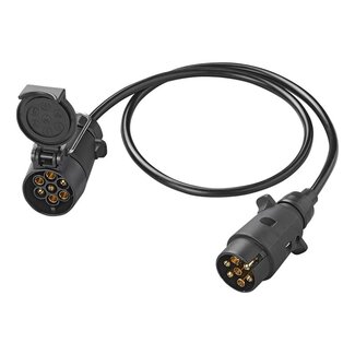 ProPlus Verlengkabel - 7-polige stekker en stekkerdoos - 1 meter - Compact en krachtig ProPlus Verlengkabel - 7-polige stekker en stekkerdoos - 1 meter - Compact en krachtig