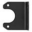 ProPlus Gehoekte stekkerdooshouder - Metaal - 6,6 x 5,7 cm - Zwart - Voor 7 en 13-polige stekkerdozen