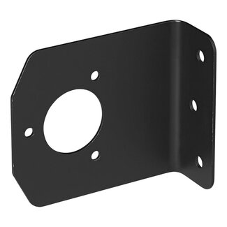ProPlus Stekkerdooshouder - Metaal - Gehoekt - 9,4 x 10,9 cm - Zwart - Voor 7 en 13-polige Stekkerdoos
