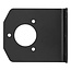 Pro Plus Stekkerdooshouder - Metaal - Gehoekt - 9.4 x 10.9 cm - Zwart - Geschikt voor 7 en 13 Polige Stekkerdoos