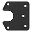 Pro Plus Stekkerdooshouder - Metaal - 9.4 x 8.7 cm - Zwart - Geschikt voor 7 en 13 Polige Stekkerdoos