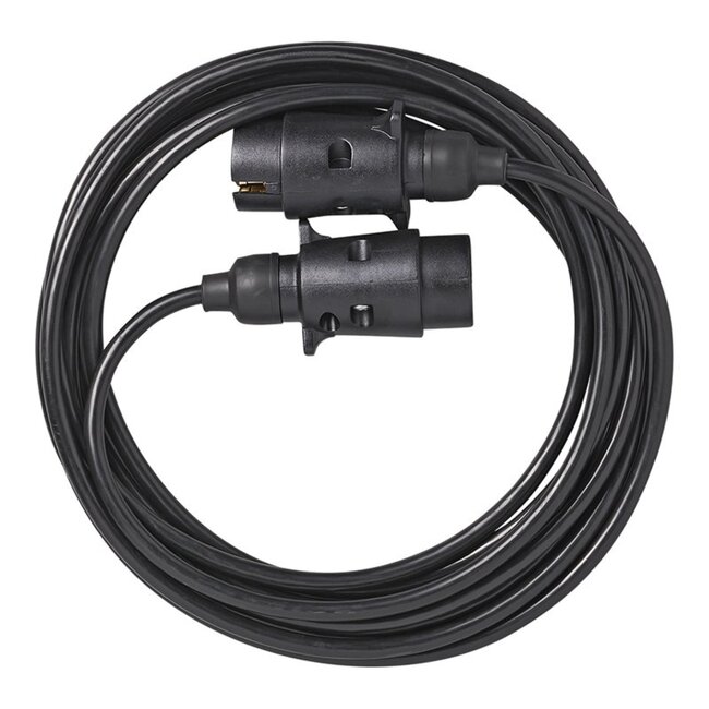 ProPlus Verlengkabel - 5 meter - 2 x 7-polige stekker - PVC - Flexibel en weerbestendig