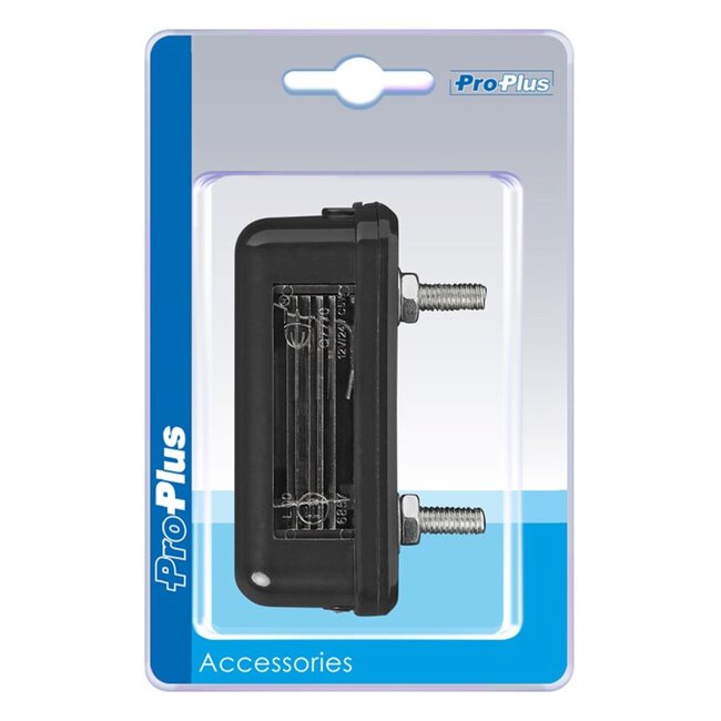 ProPlus Budgetvriendelijke kentekenverlichting - E9-gekeurd - 85 x 35 mm - zwart