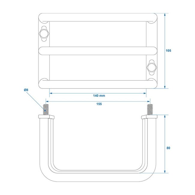 ProPlus Achterlichtbeschermer - Verzinkt ijzer - 140 x 105 x 80 mm