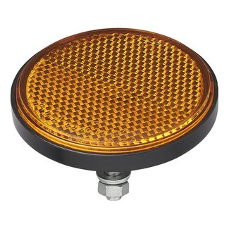 ProPlus Reflector met bout en moer - Ø 60 mm - oranje - E-gekeurd - incl. grondplaat