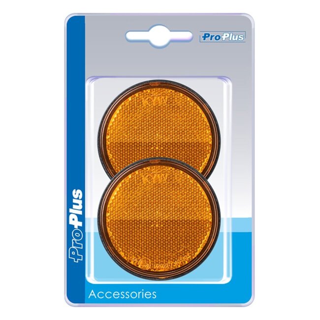 ProPlus Reflector met bout en moer - Ø 60 mm - oranje - 2 stuks