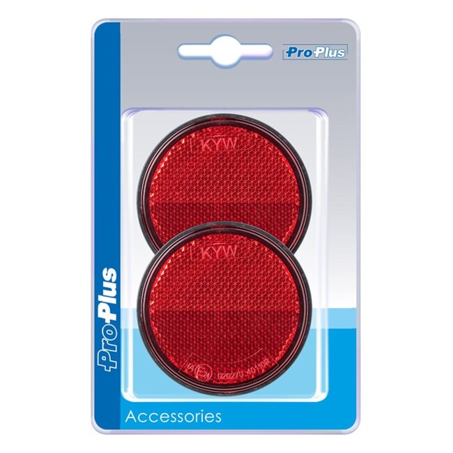 ProPlus Reflector - Ø 60 mm - Rood - M5 bout en moer - 2 stuks - E-gekeurd