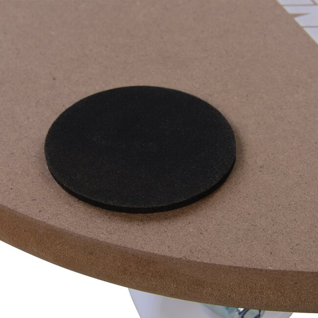 Silverline meubelroller rond - mdf met nylon zwenkwielen - 250 kg draagvermogen - ø38 cm - houtkleur - verhuizen en transport