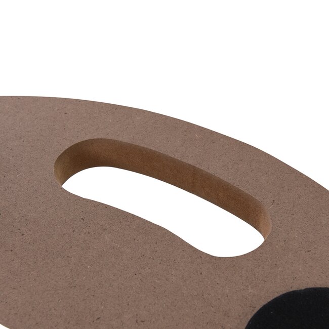 Silverline meubelroller rond - mdf met nylon zwenkwielen - 250 kg draagvermogen - ø38 cm - houtkleur - verhuizen en transport