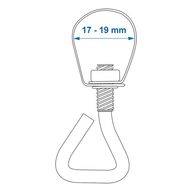 ProPlus Verstelbare stelring voor tentstokken - Ø 17-19 mm - Staal - Per stuk